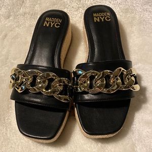 Madden NYC Chain Espadrille Size 7